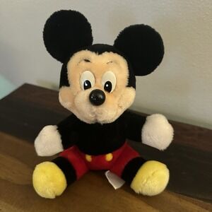 Vintage 1990s Disney Mickey Mouse Plush Disneyland Walt Disney World Small Toy